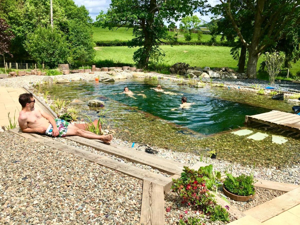 Mid-Wales Farmhouse, Swimming Pool, Tranquil Countryside Views, Sleeps 14 Meifod Exterior foto